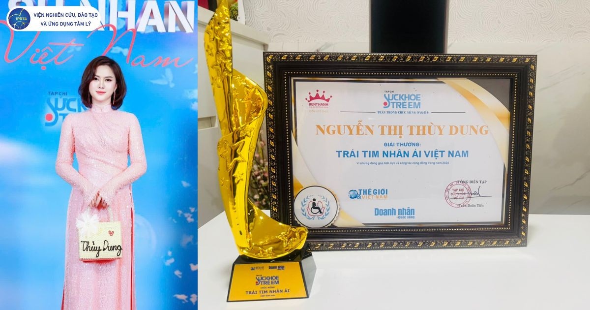 Viện trưởng Nguyễn Thị Thuỳ Dung đã được trao tặng giải thưởng "Trái Tim Nhân Ái"