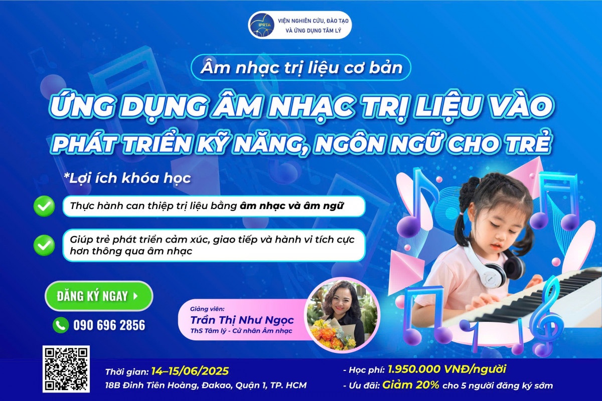 Khóa đào tạo Âm nhạc trị liệu cơ bản